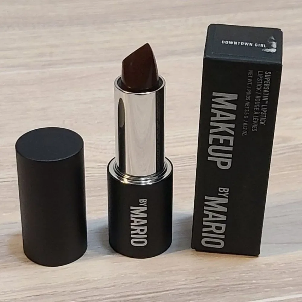 Makeup by Mario SuperSatin Lipstick Downtown Girl Intense Plum Brown Satin New